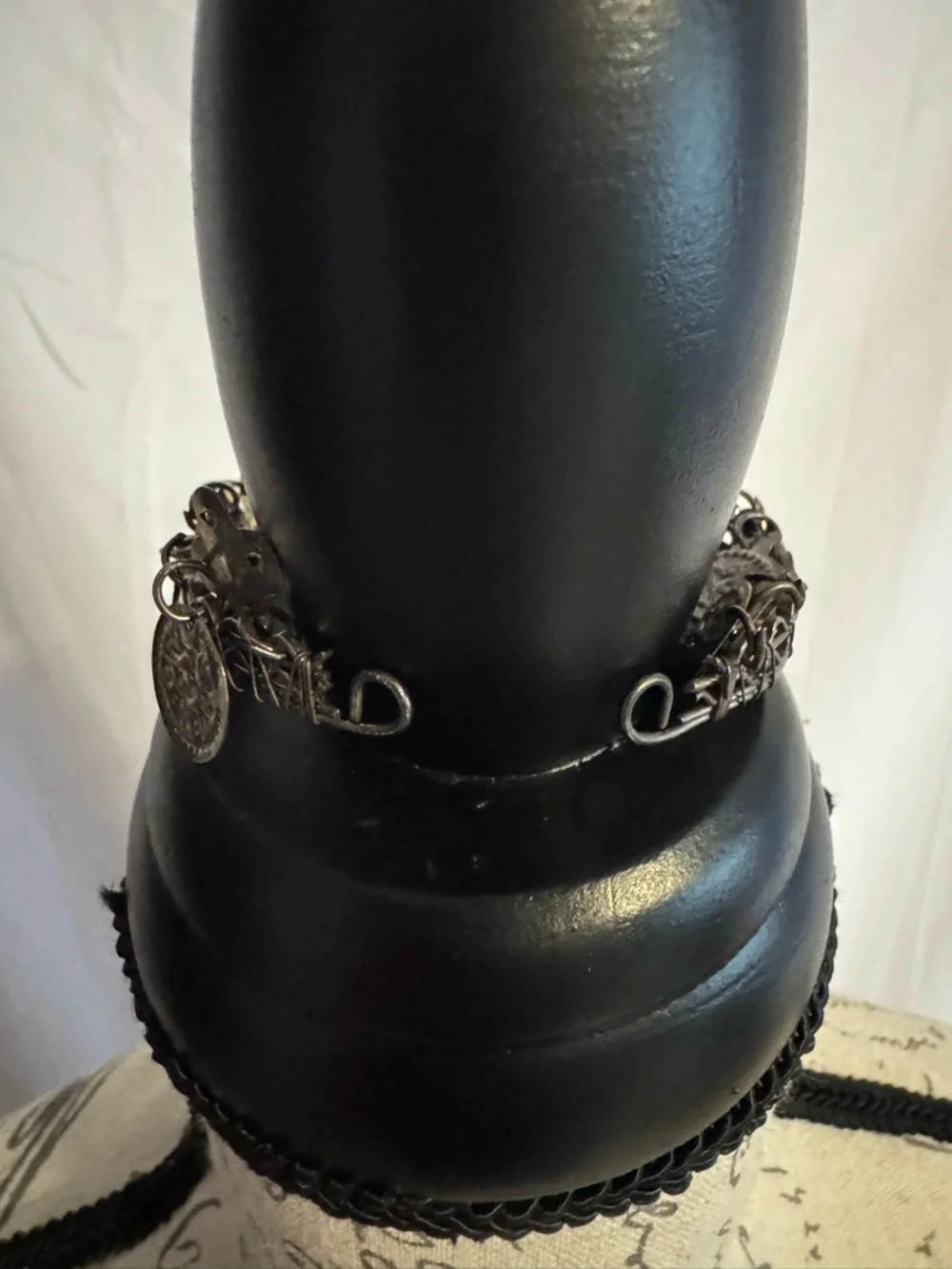 Boho belly dancing cuff bracelet with coins